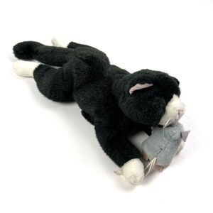 DAKIN APPLAUSE Cat Mouse Hand Puppet Full Body Plush w Sound VTG WORKS 20 in